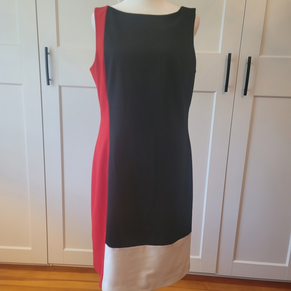 Lauren Ralph Lauren Black and Red Sheath Dress for Work